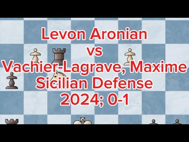 Sicilian Defense | (White) Levon Aronian vs (Black) Vachier-Lagrave, Maxime | 2024; 0-1