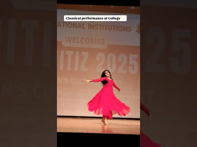 Sun Saathiya at College #dance #classical #collegefest #medicalcollege #neet #stage #outfit