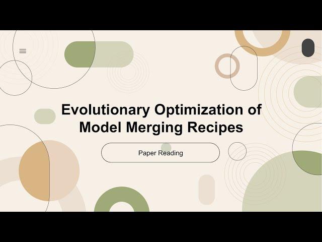 [2024 Best AI Paper] Evolutionary Optimization of Model Merging Recipes