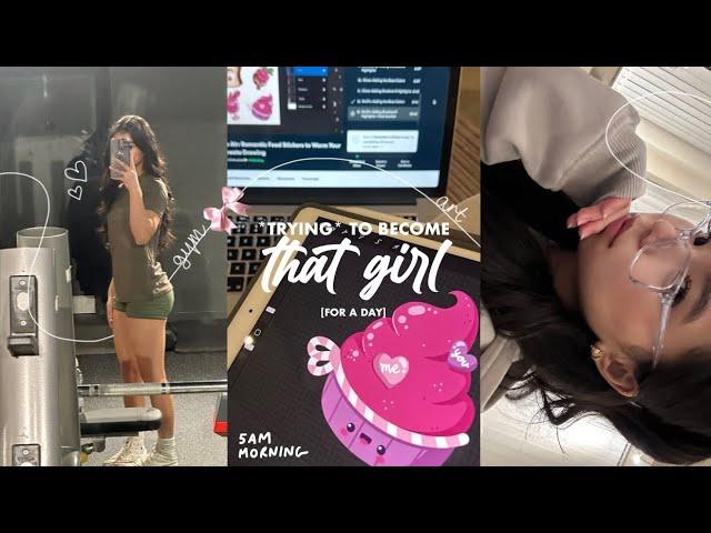 VLOG: [trying] to become THAT GIRL  for a day! | 5AM morning, gym, reading etc