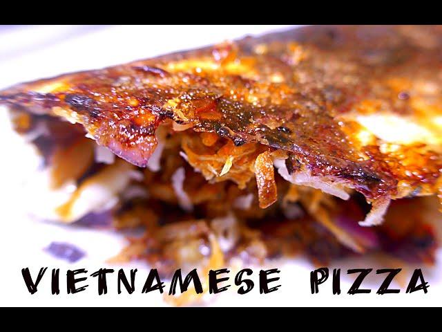 Vietnamese Street Food Pizza with Crispy Fried Whitebait and Coconut - (Self Isolation Recipe Ideas)