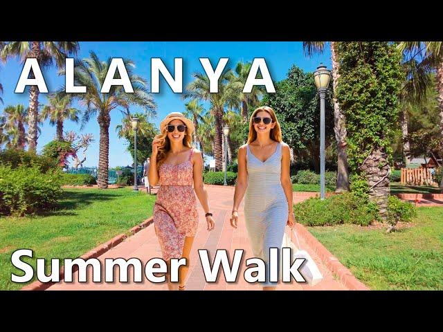 Alanya Summer Walk City Center Turkey 4K