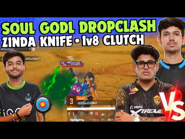 iQOOSouL vs GodL Drop Clash  SouL Saumay 1v8  RONY vs JONATHAN  Zinda Knife  Team SouL 