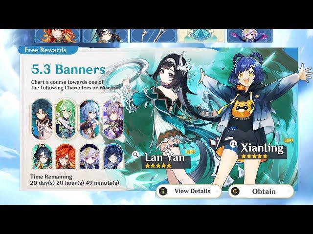 NEW UPDATE! FREE NEW CHARACTER AND XIANLING FREE SKIN IN 5.3 - Genshin Impact