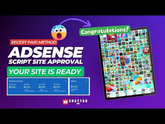 Unlimited Google AdSense Approval Trick | Unique Game Script Method + Live Proof AdSense