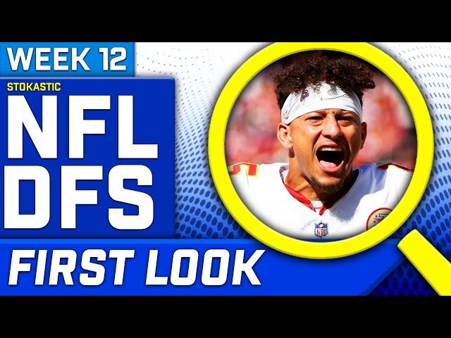 NFL DFS First Look Week 12 Picks | NFL DFS Strategy