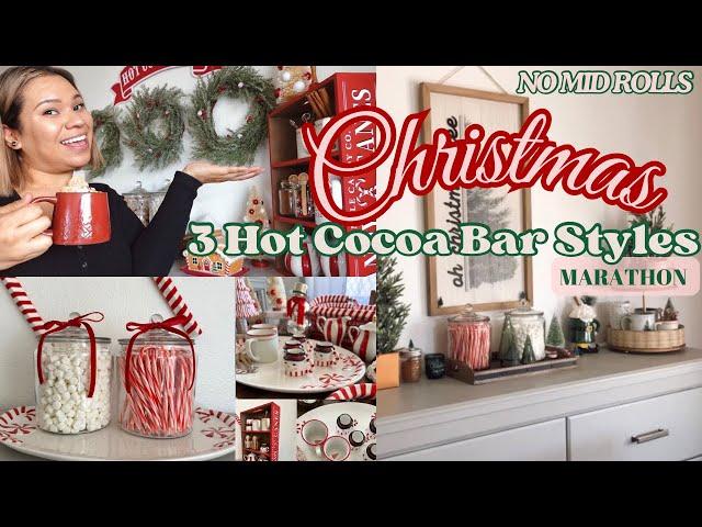 COZYCHRISTMAS DECORATING MARATHON! CHRISTMAS️HOT COCOA BAR IDEAS!  #christmasdecor