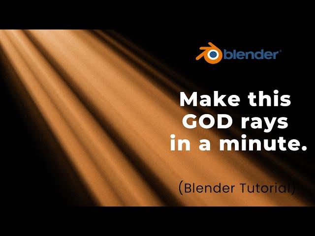 Make God Rays in Blender in a minute.