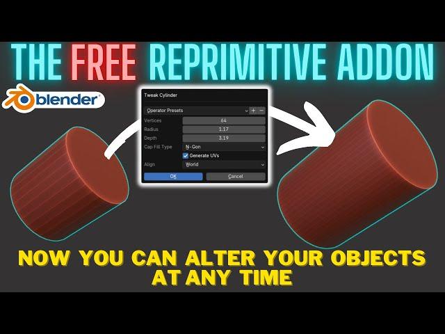 This FREE Blender Add-on is a MUST HAVE - RePrimative