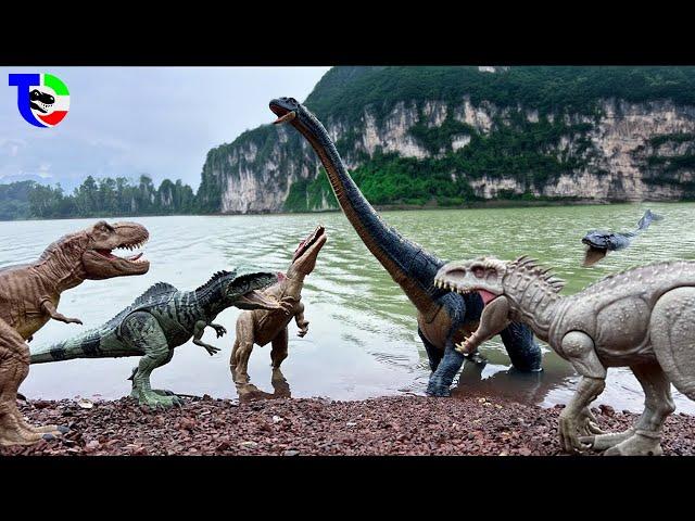 SPINOSAURUS, T-REX, GIGA, DREADNOUGHTUS, MOSASAURUS, INDOMINUS REX MIX| Jurassic World | TCF CREATOR