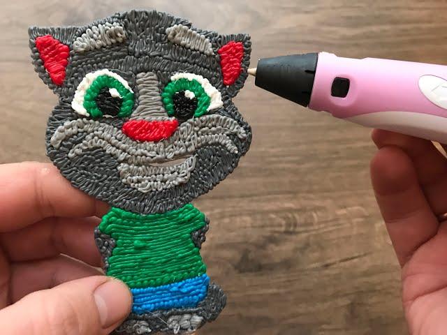 3d pen drawing My Talking Tom 2. DIY