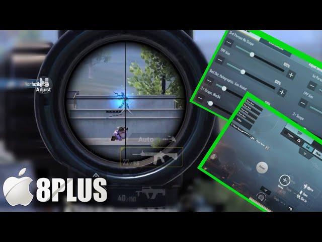 iPhone 8 Plus BEST SENSITIVITY + LAYOUT CODE  PUBG ZIKKO | PUBG MOBILE