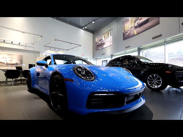 New Porsche 911 992 in shark blue