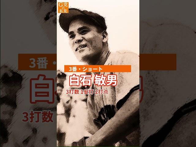 開幕投手は打撃の神様巨人 1939年3月18日のスタメン【86年前の今日のオーダー】  #川上哲治 #中島治康 #Shorts