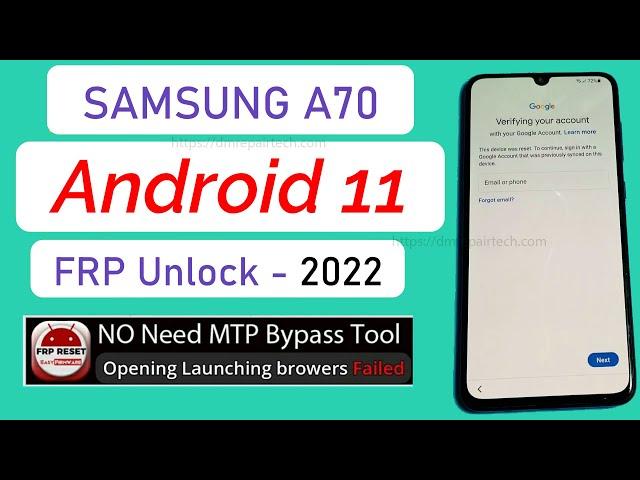 SAMSUNG A70 Frp Bypass Android 11 2022 | Something went wrong Fix - launching browser event Failed