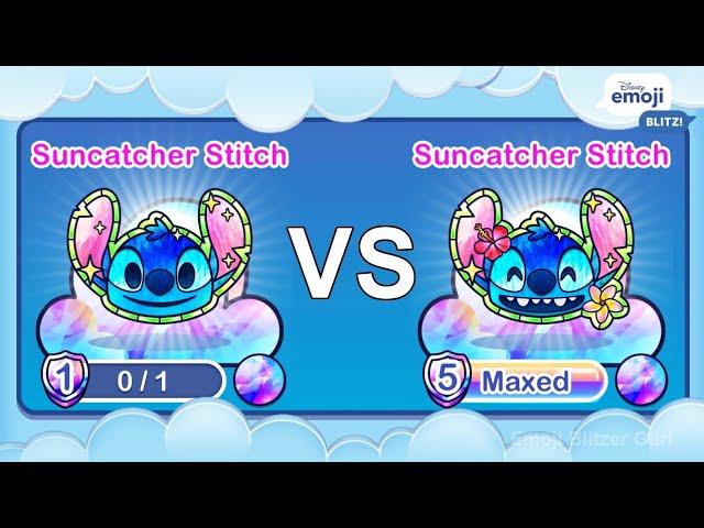 Suncatcher Stitch (L1 vs L5 Comparison) - Disney Emoji Blitz - v69