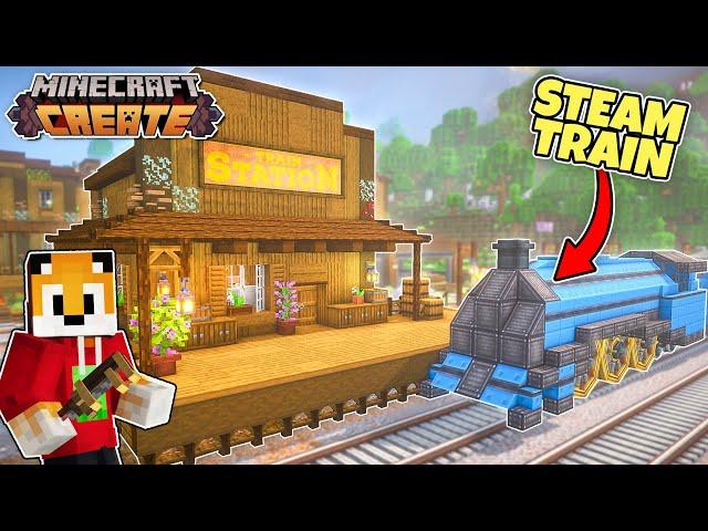 I built an EPIC STEAM TRAIN in Minecraft Create Mod