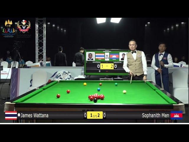 Sea game 2023 snooker Thailand ( James wattana) Vs Cambodia ( Men sophanith ) (Part 1)