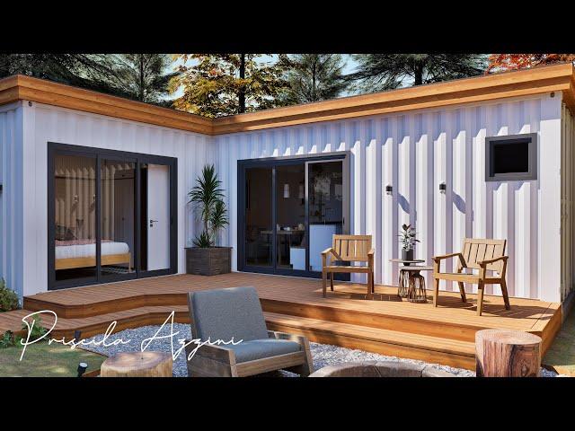 Shipping Container House – L-Shaped House