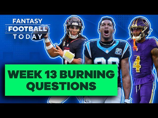 One fantasy question for every Week 13 NFL Game | 2024 Fantasy Football Advice