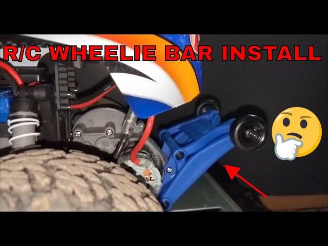 Traxxas Stampede gets a WHEELIE BAR installed!