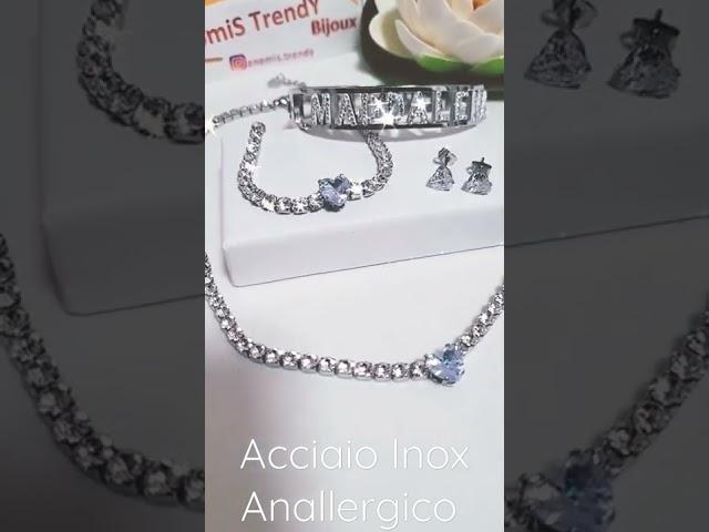 Luce Pura Collana Orecchini Bracciali in Acciaio & Zirconi | Anomis Trendy #Bijoux #handmade #jewels