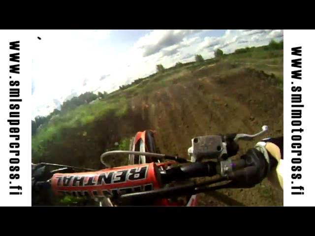 Helmet cam: Harri Kullas at Manninen Bros supercross test track