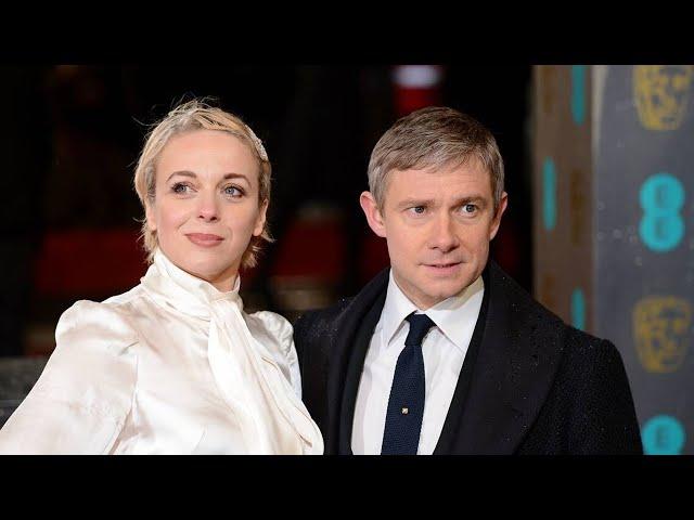 MARTIN FREEMAN'S three-word reply reveals his true feelings for Amanda Abbington after split.