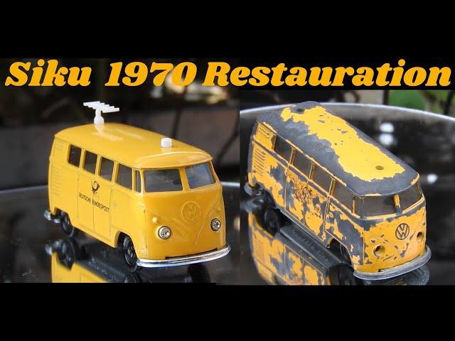 Bulli Modellauto Restauration Siku V320 VW Bus T1 rebuild restorer Deutsche Bundespost Service