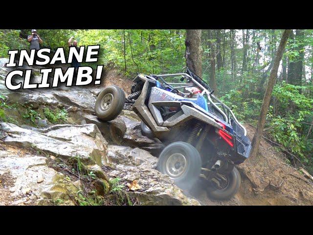 The hardest climb we've ever done! Windrock day 2! RZR vs X3 climbing!