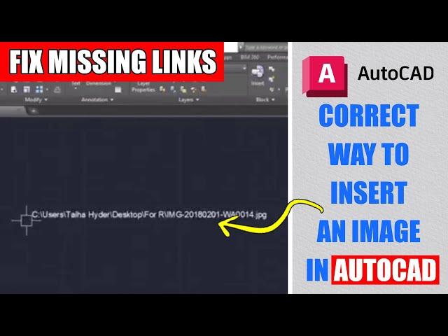 AutoCAD Tutorials | Correct Way to Insert an Image in AutoCAD Tutorial #22