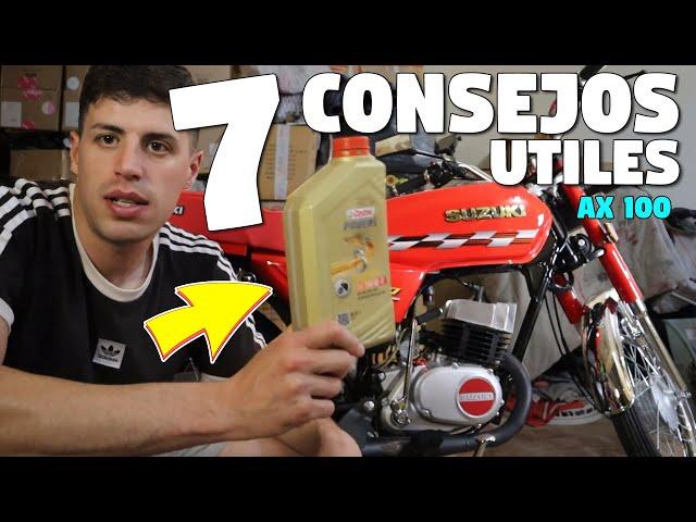 SUZUKI AX100 - 7 CONSEJOS UTILES para los que tengan esta MOTO (Parte 2)