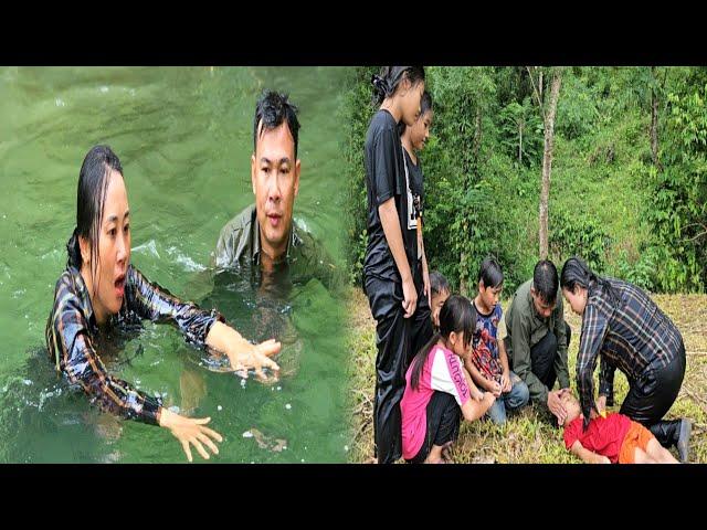 Tense search: The couple searches for the boy who fell into the water