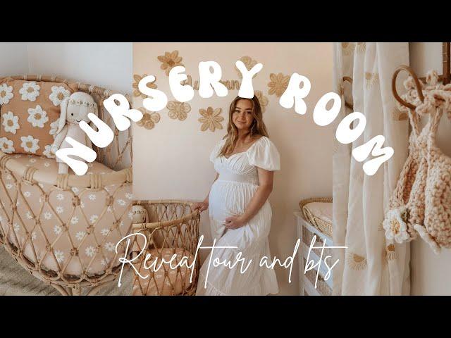 NURSERY REVEAL, TOUR & BTS! Easy Nursery ideas for a Baby Girl