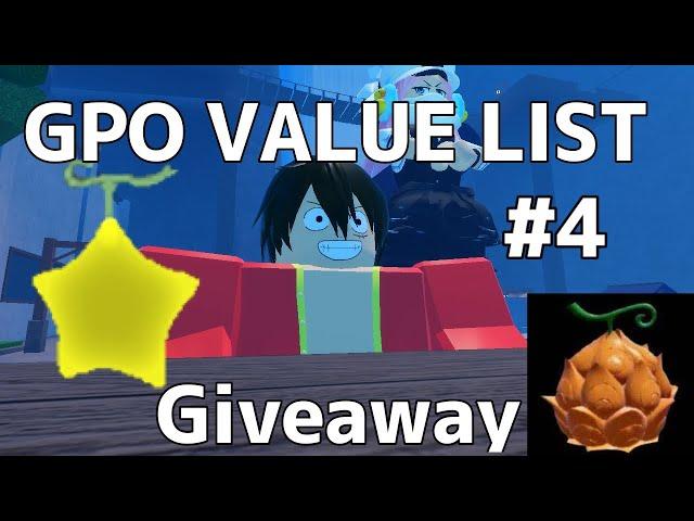 NEW GPO VALUE LIST UPDATE 8 #4 | PIKA AND MERA GIVEAWAY