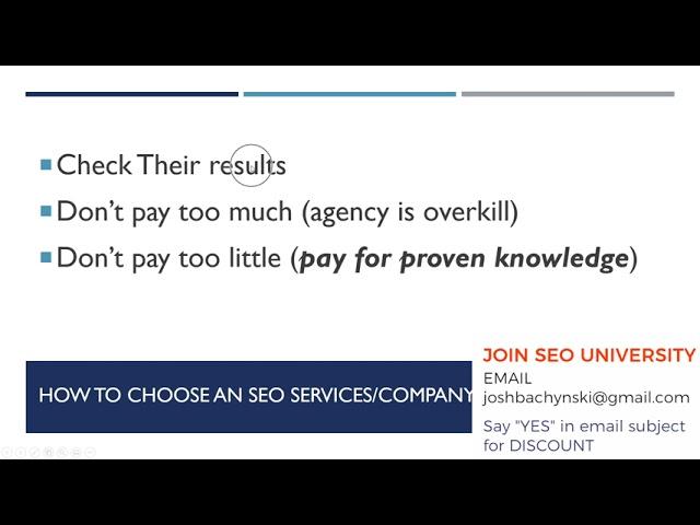 How to Choose an SEO Company, SEO Service, or SEO Agency and SAVE $$$