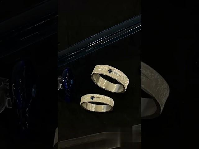 蓝色拉丝星芒对戒 #情侣对戒 #银饰 #首饰分享#ring #戒指#jewelry#定制 #飾品 #戒指 #女人 #珠寶首飾 #高級感