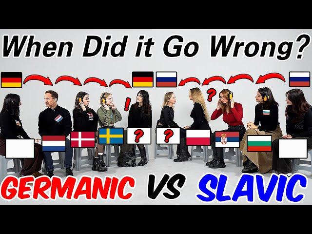 Slavic VS Germanic Telephone Game BATTLE! Which Group Pronounce Language Batter? Russian & German