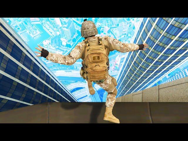 GTA 5 Army Trevor Jumper • Jumping From the Biggest Buildings