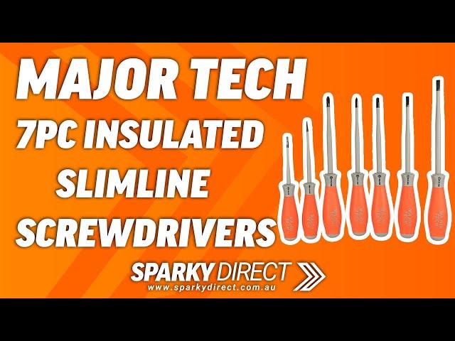 Major Tech KTK0407S | Insulated Slimline Screwdriver Set | 7 Set