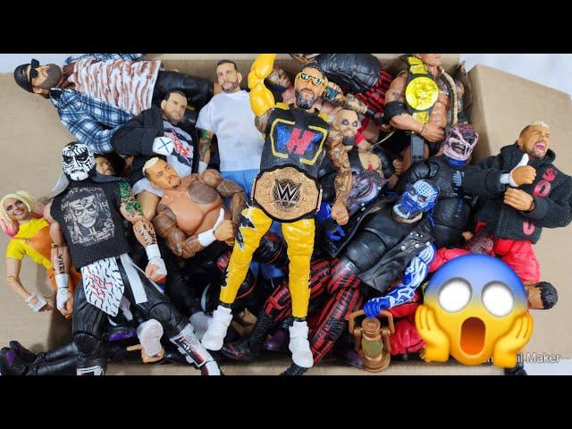 EPIC BIG BOX FULL OF WWE CUSTOM ACTION FIGURES