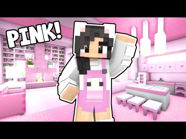 Minecraft But I Can Only Build With PINK