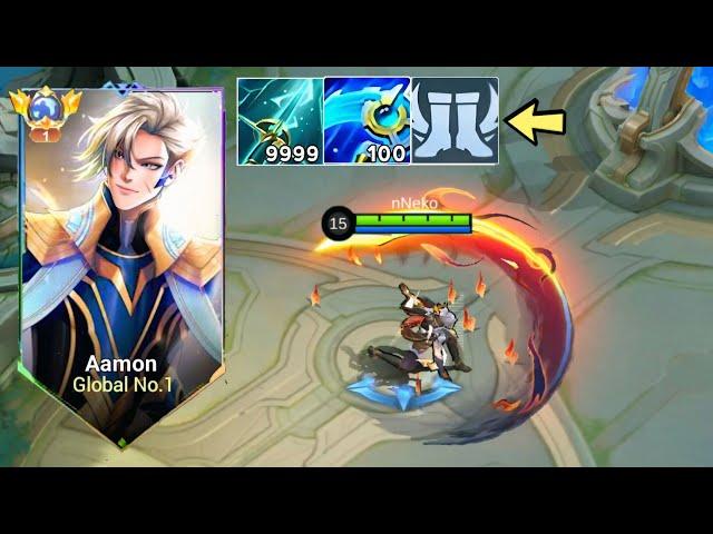 FINALLY AAMON'S SUPER AGGRESSIVE BUILD IN HIGH RANK IS HERE!!! AAMON BEST BUILD - MLBB