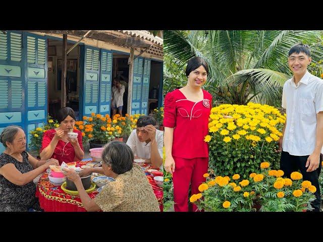 Gia đình Vợ thằng Sang ăn Tết | Con Liễu phụ má chồng nấu món chay - Tập 283