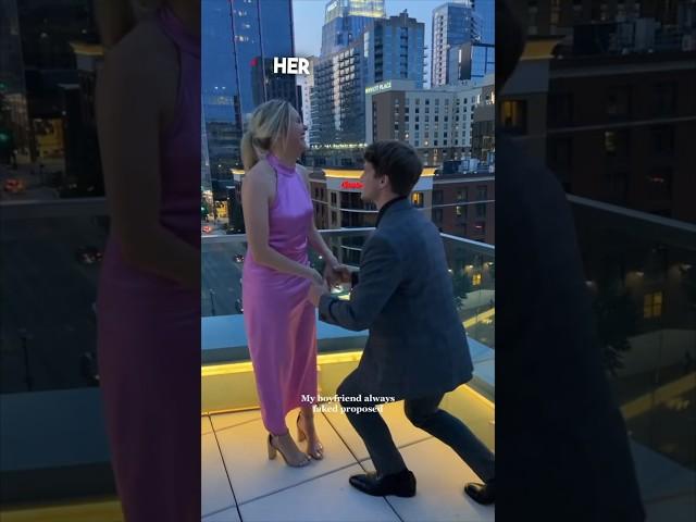 He used to fake propose to his girlfriend until this happened ️