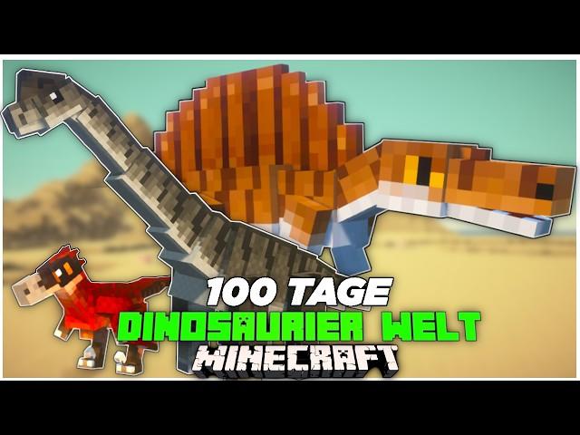 Ich überlebe 100 Tage in Minecraft in der Dinosaurier Welt