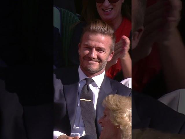 David Beckham's Brilliant Wimbledon Crowd Catch 