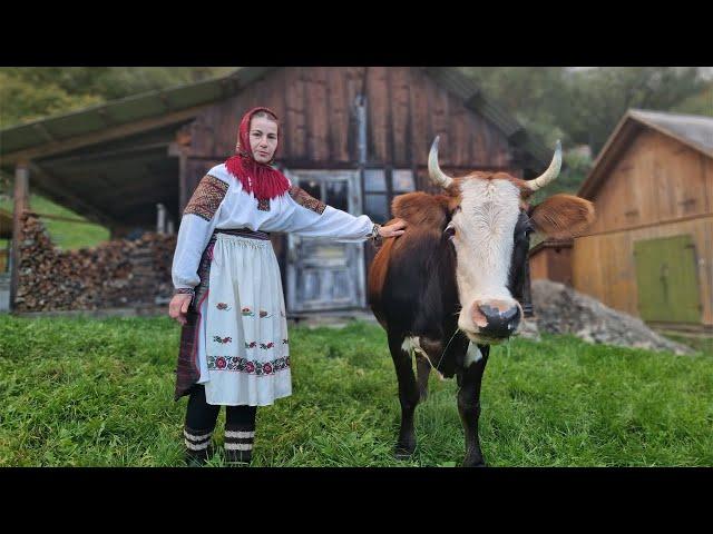 THE WOMAN LIVES ALONE IN THE MOUNTAINS! Cooking Traditional Ukrainian Dinner