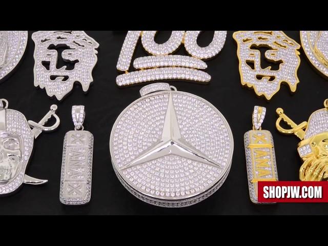 New .925 Silver Simulated Diamond Micro Pave Pendants || Shopjw