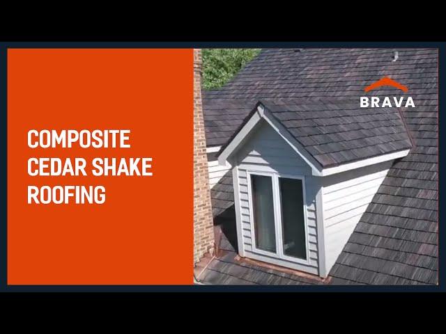 Composite Cedar Shake Roofing - Brava Shake, Synthetic Cedar Shake Roof - Color: Weathered